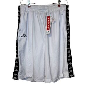 Kappa Men's Shorts 90s Retro Bandatreadwell Drawstring Pockets Regular Logo NWD